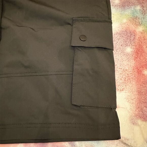 Men's JumpStart Black Nylon Cargo Shorts M Utility Style Quick-Dry Lightweight - Picture 3 of 5